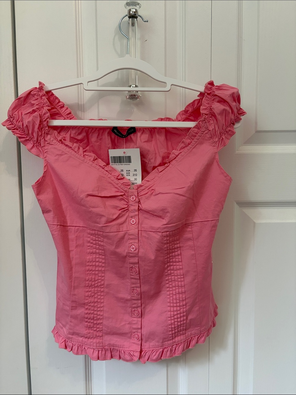 BNWT Brandy Melville bubblegum pink Elena Top